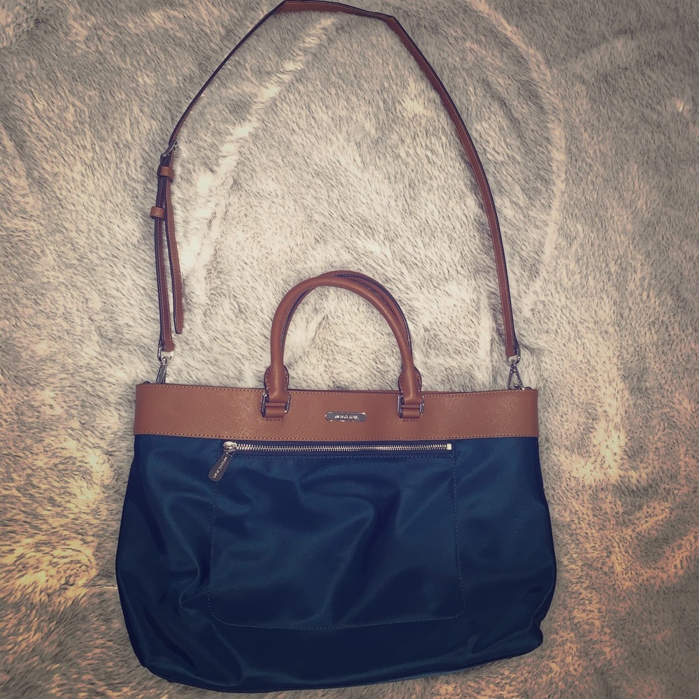 Blue and Brown Michael Kors Tote bag